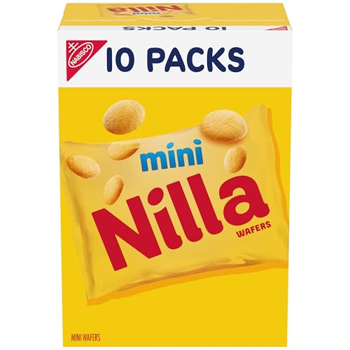 NILLA Wafers Mini Cookies, Vanilla Wafers, 10 Snack Packs, Pack of 80